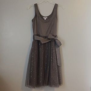 Aryn K Silver Sparkle Cocktail Dress